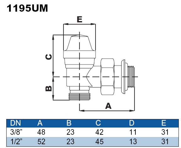 DETENTORE SQ RAME  3/8    