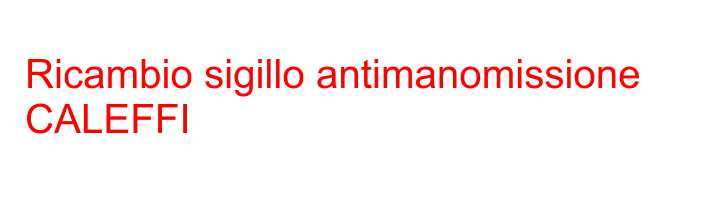 SIGILLO RICAMBIO X RIPART 