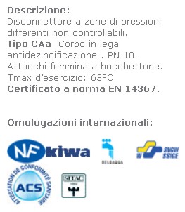 DISCONNETTORE A ZONE diametro  3/4