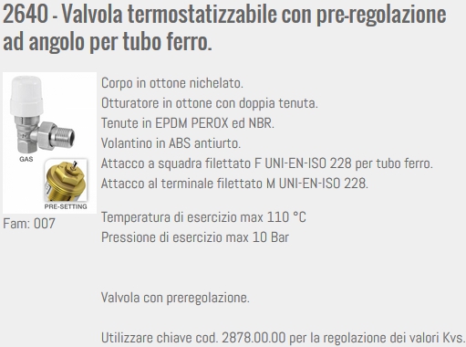 VALVOLA SQ TERMOST FE  1" 