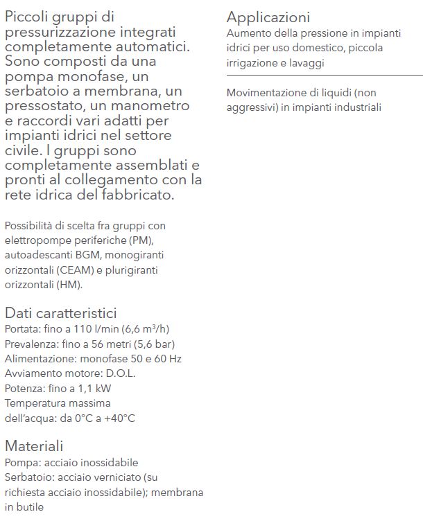ELETTROPOMPA C/KIT SF BGM5