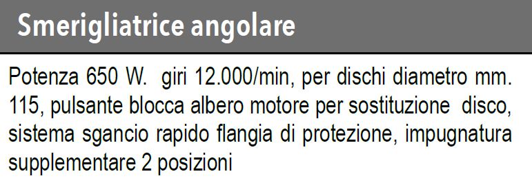 SMERIGLIATR ANG 650W MM115