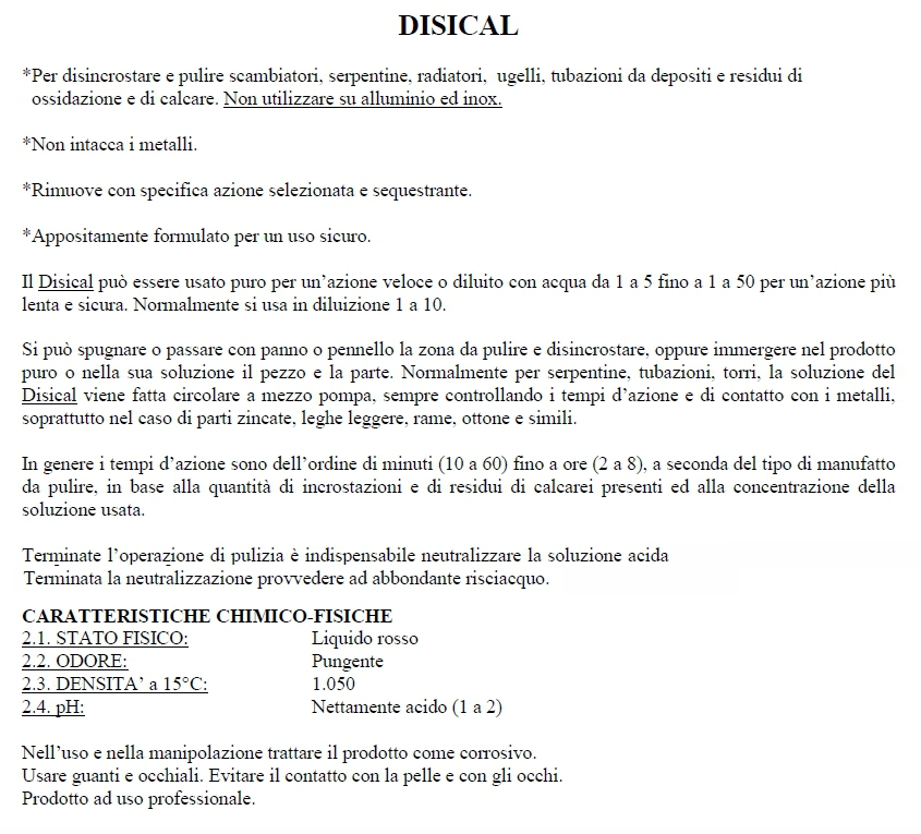 DISINCROSTANTE DISICAL 1LT