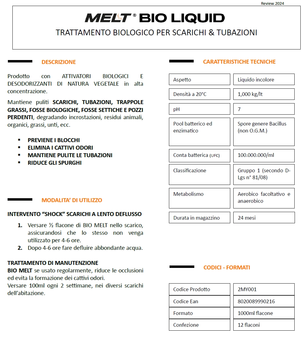 MELT BIO ORGANIC LIQU 1 LT