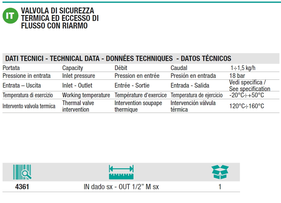VALV TERMOSTOP 1/2 C/MAN  