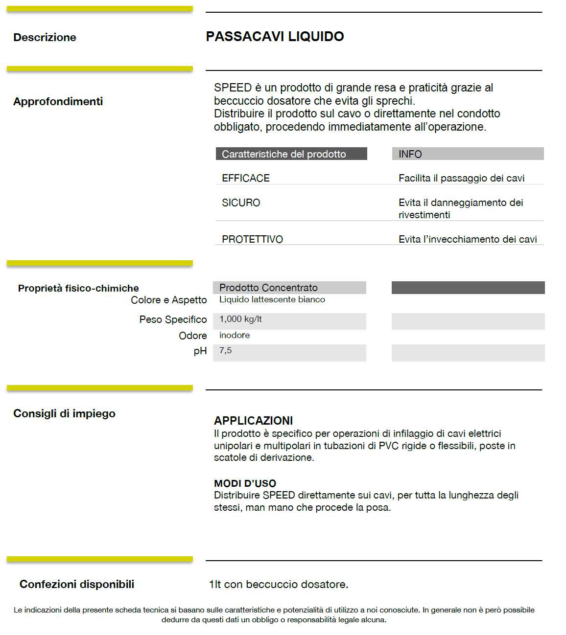 PASSACAVO LIQUI SPEED 1 LT