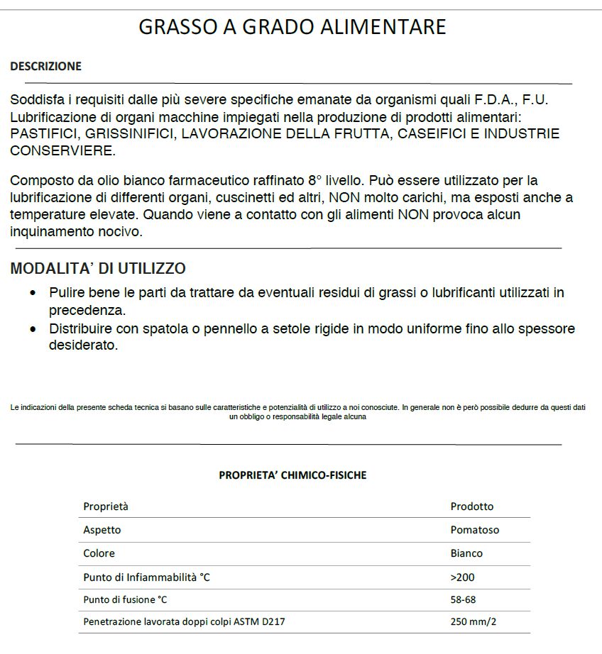 GF506 GRASSO ALIM BIA 500M