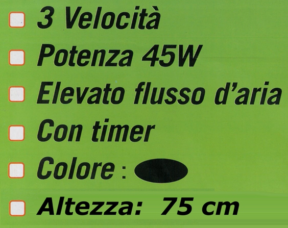 VENTIL PIANT RAME 45 H170 