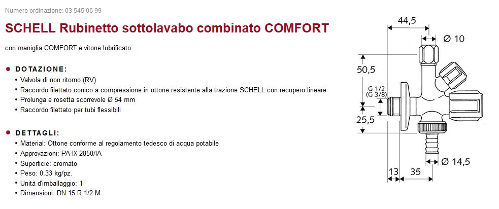 RUB SOTTOLAVAB TOPSHEL 1/2