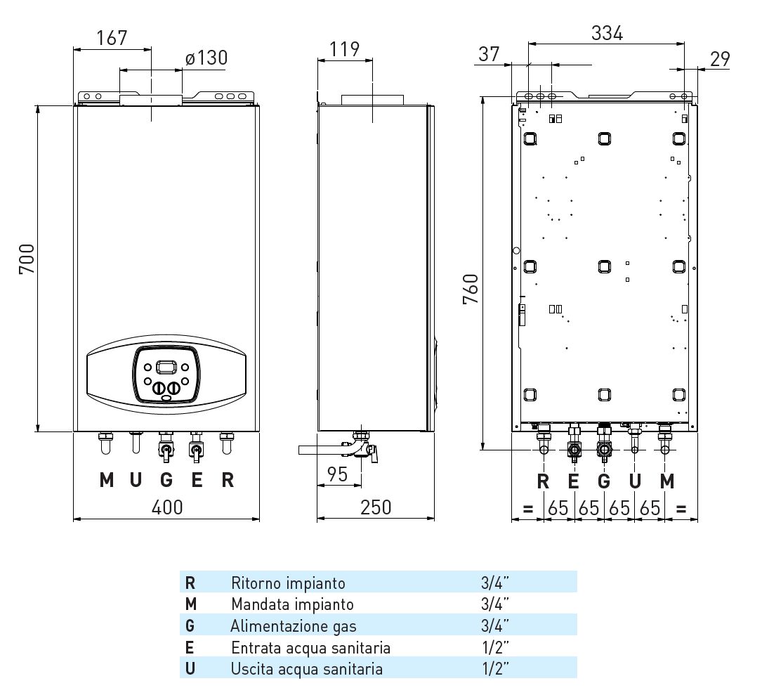 CALDAIA VERA 25 OF ERP    