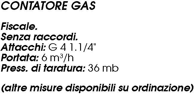CONTATORE GAS 6MC/H G4 110