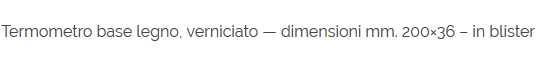 TERMOMETRO LEGNO -30+50 ?C