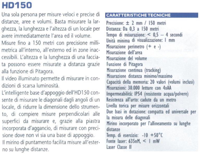 MISURATORE DISTANZA/VOLUME