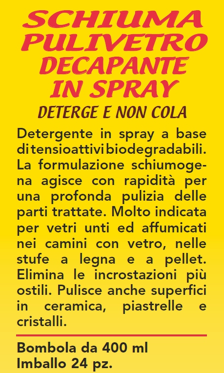 SCHIUMA PULIVETRO SPRAY400