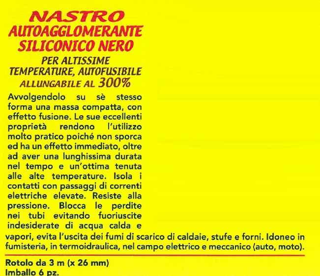 NASTRO AUTOAGGLOM 3MT NERO