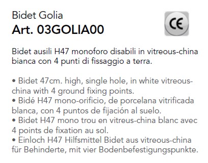 BIDET 1/F GOLIA H49 BIANCO