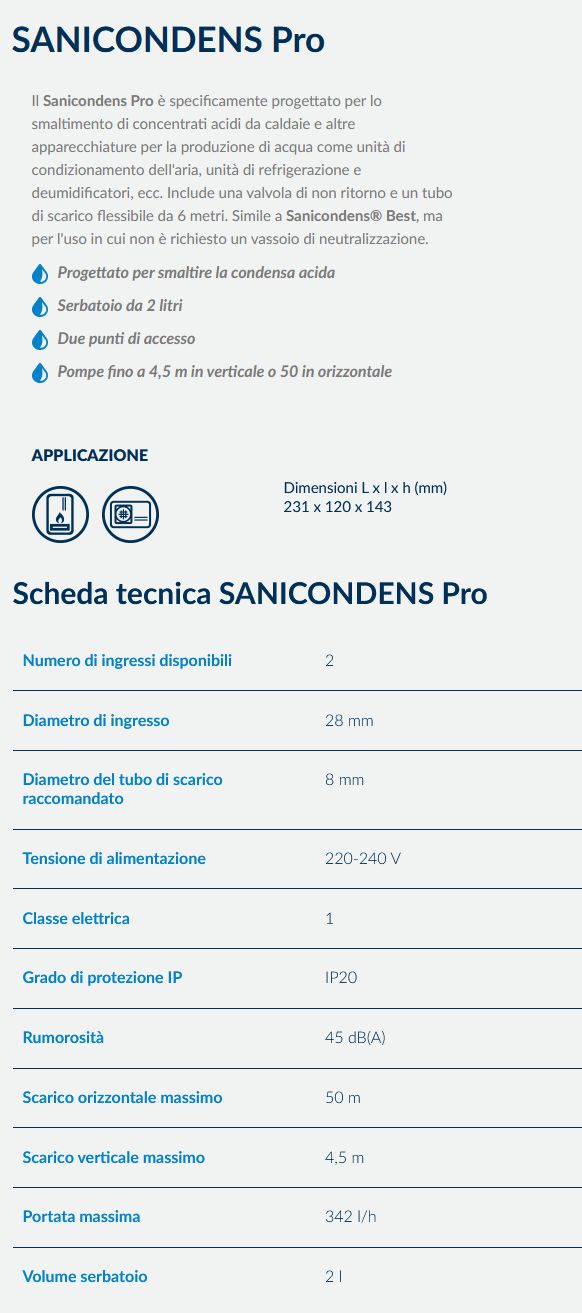 POMPA CALDAIA SANICOND PRO