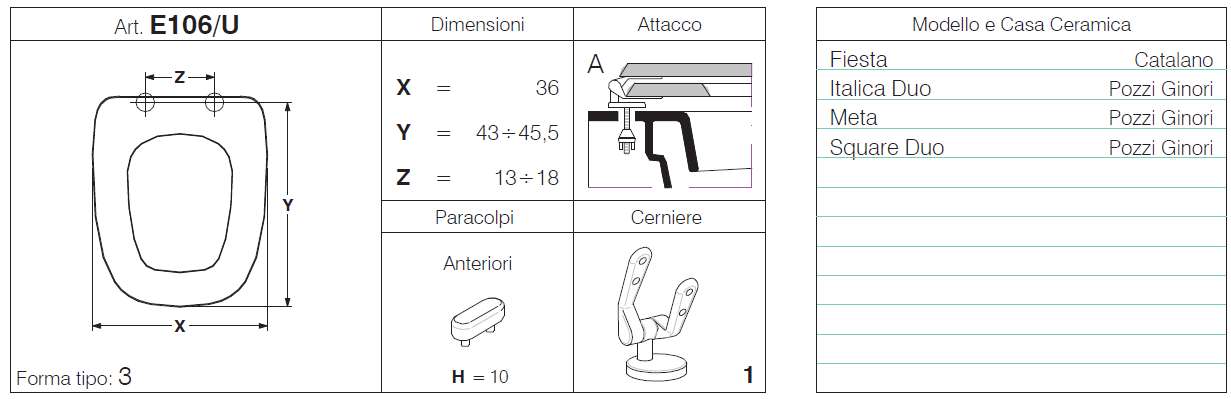 SEDILE ITAL/SQUA DUO CHAMP
