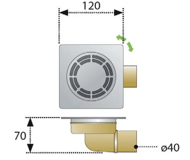 PILETTONE PAVIM QUAD 12x12