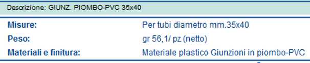 MANICOTTO PIOMBO-PVC 35X40