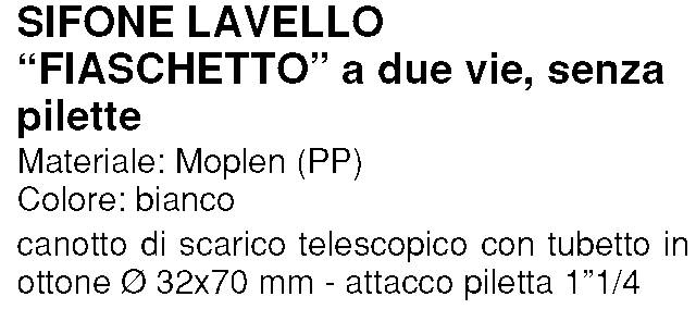 SIFONE C/OT 2V S/PIL 1,1/4