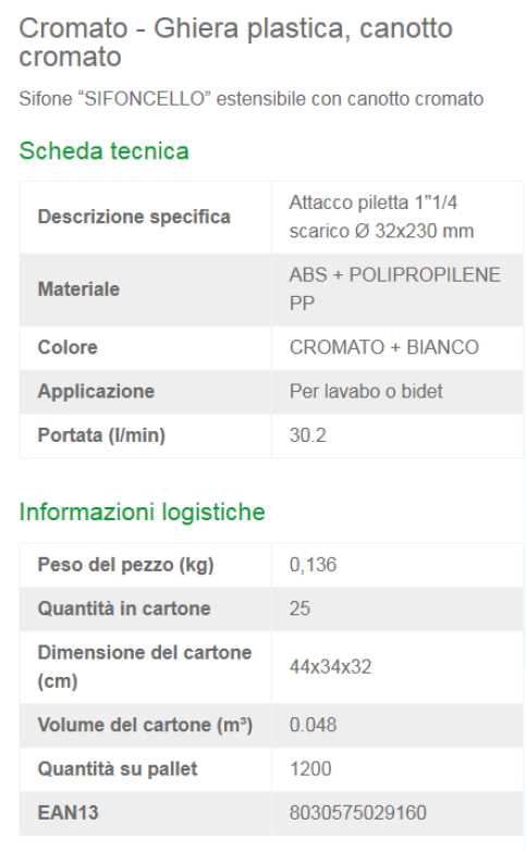 SIFONE EST. CROMATO 1.1/4 