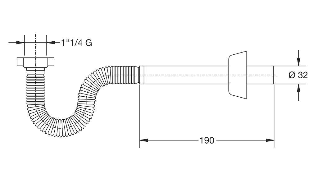 SIFONE EST. CROMATO 1.1/4 