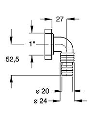 CURVA SCAR LAVATR C/BAT 1"