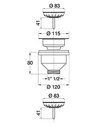 TAPPO BASKET INOX    diametro  83 