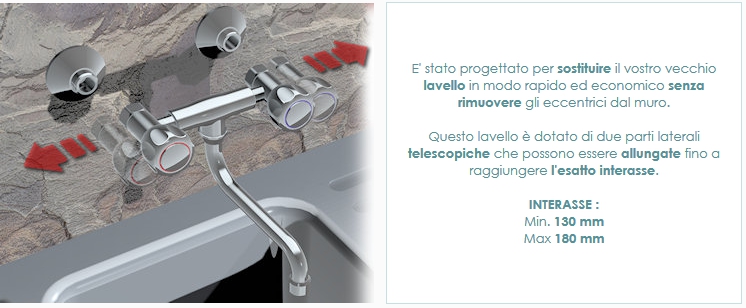 RUBINETTO LAV PARETE UNIVE