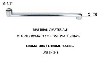 BOCCA DRITTA 3/4 LUNG 16CM