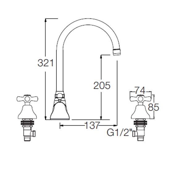 BATT.LAVABO 3F.ALTA CROCE 