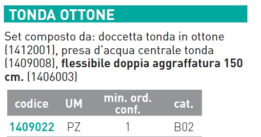 KIT DOCCINO TONDO CROMO   