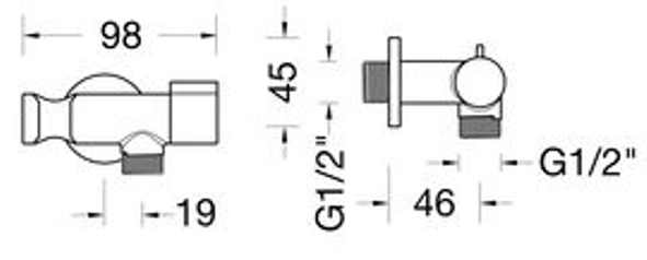 PRESA ACQUA C/RUB+SUPP.CRO