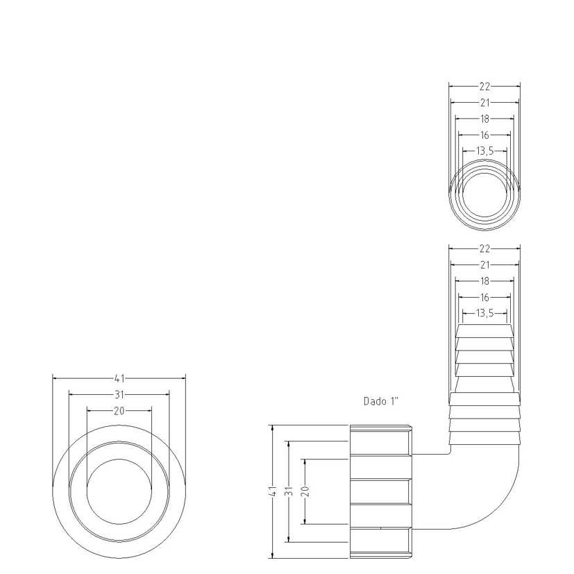 CURVE MOPLEN SCAR LAVAT 1"