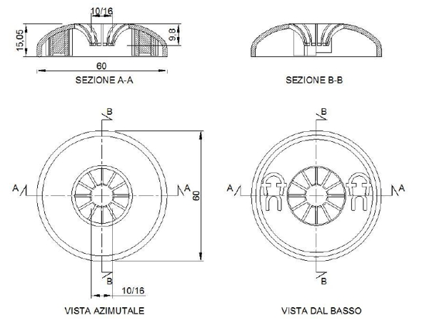 ROSETTA UNIV PLA/CR diametro 10-16