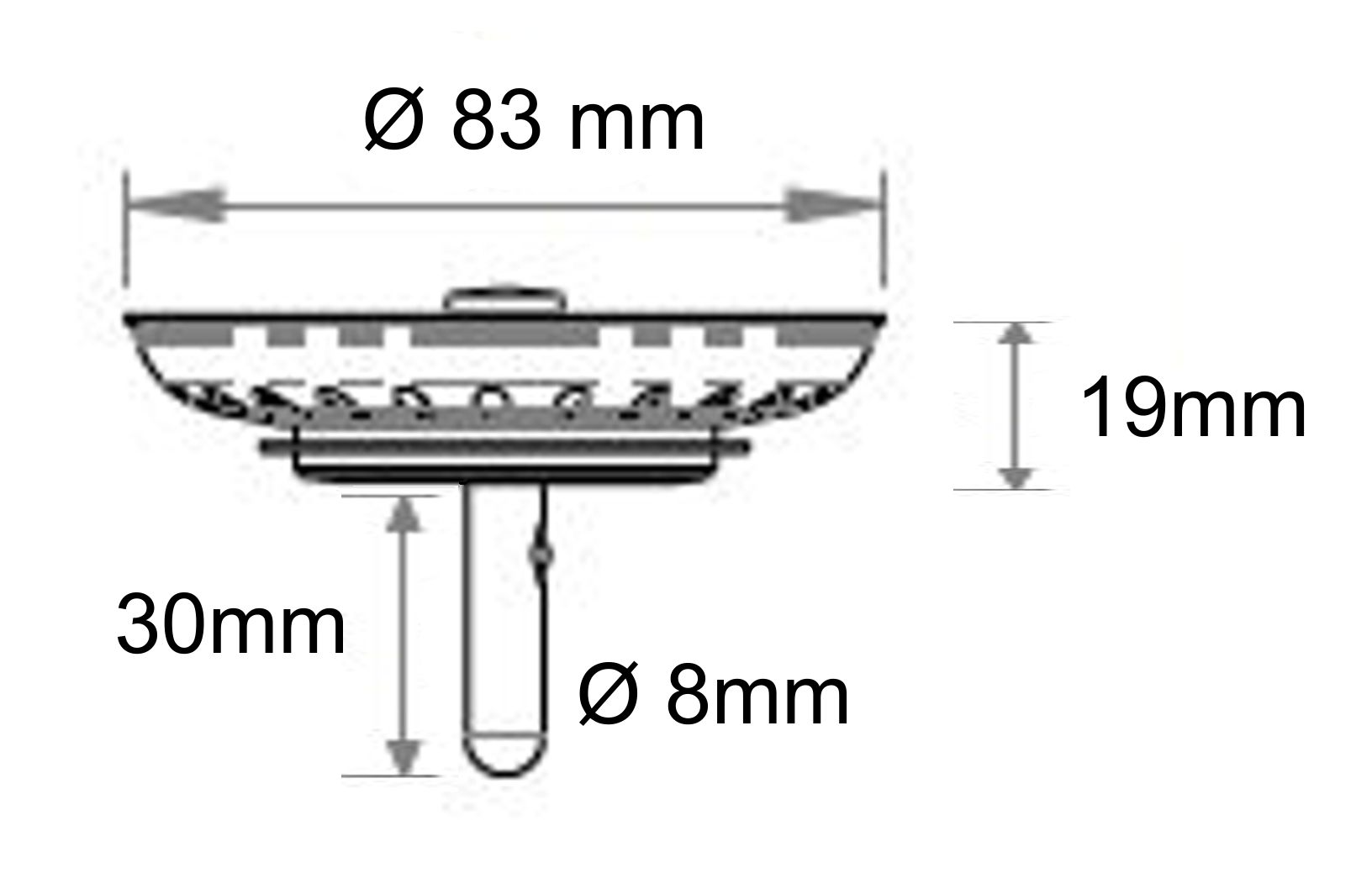 TAPPO BASKET FRANKE diametro 83 MM
