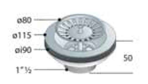 PILETTA PP LAV INOX diametro 90STP