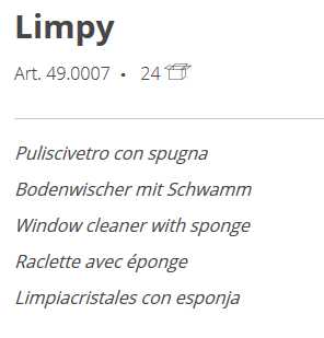 TERGIVETRO LIMPY C/SP 20CM