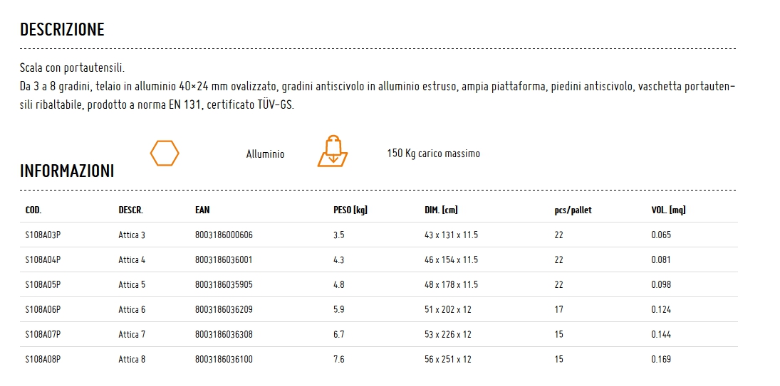 SCALA ALL ATTICA EN131 3GR