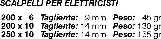 SCALP. ELETTRICISTA 200x6 