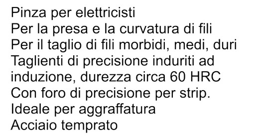 PINZA CAVI MM160 1302160  