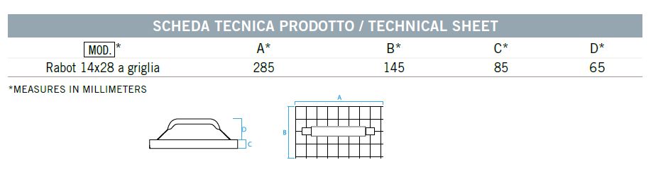 PIALLA GRIGLIA 14x28 ACCIA