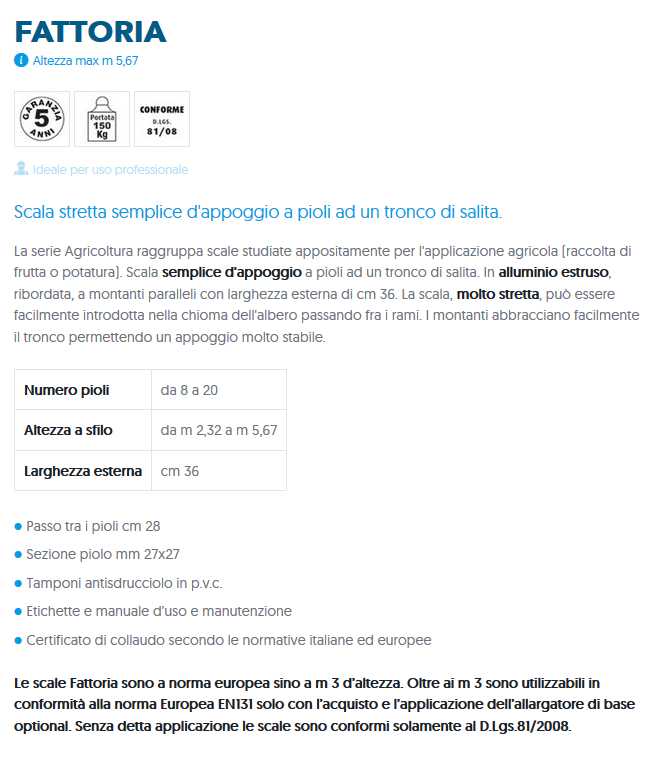 SCALA FATTORIA 10GR M 2.87