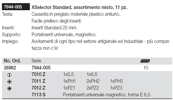 BOX INSERTI MIX 11PZ TA/CR