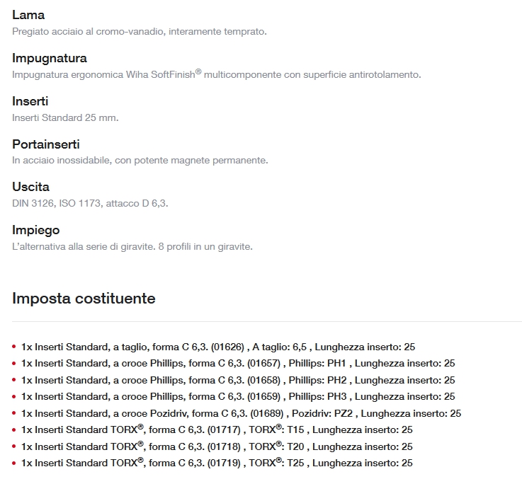 PORTAINSERTI MAGNET 1/4 8P