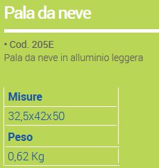 PALA NEVE ALL S/MANICO 650