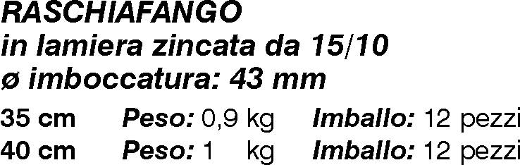 RASPAFANGO CM 35 ZINCATO  