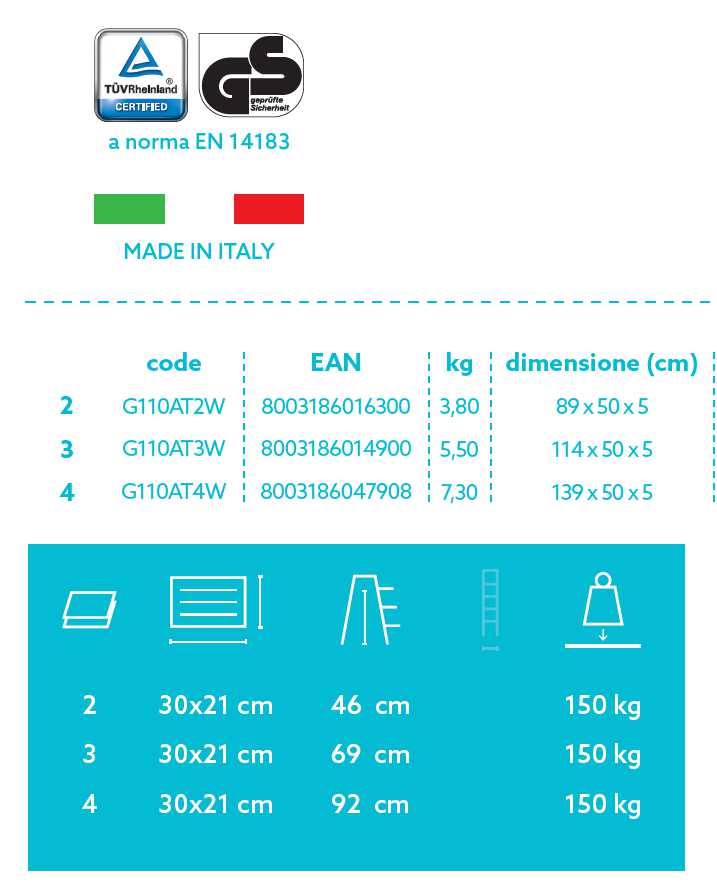 SGABELLO ALLUMINIO  3 GRAD
