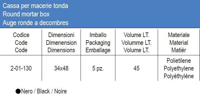 CASSA MACERIE TONDA 34x48N